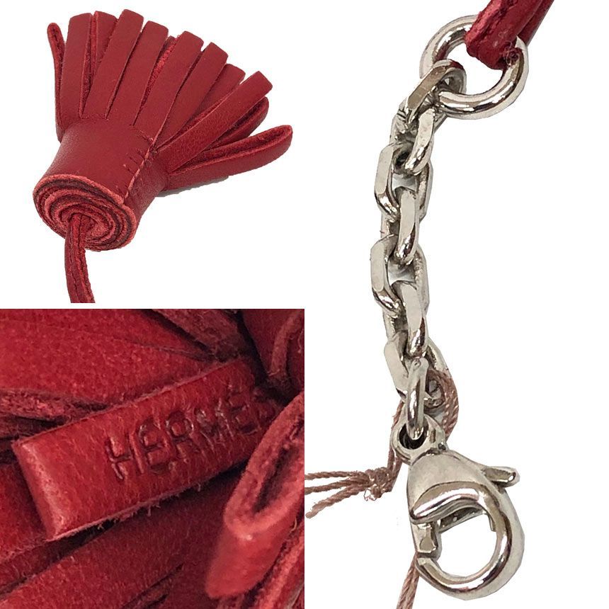Hermes Carmenchita Pom 20 Red Bookmark Bookmarker New — view 3