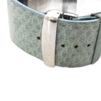 Versace Watch Quartz Analog 2 Hand Leather Band Medusa Light Blue Silver Color — view 6