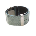 Versace Watch Quartz Analog 2 Hand Leather Band Medusa Light Blue Silver Color — view 3