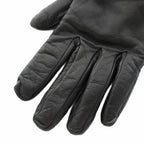 Hermes Princess Kelly Gloves Cadena Lamb Leather Mink 6 Black Brown YT — view 6