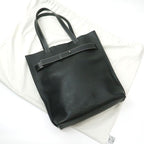 Loewe Vertical Belt Tote Black Grain Calf Leather with Cloth Shipping — view 2