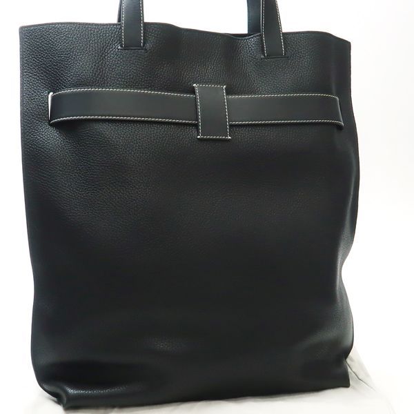 Loewe Vertical Belt Tote Black Grain Calf Leather with Cloth Shipping — view 3