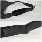 Prada Wool Triangle Logo Gray Messenger Bag Length Adjustable — view 6