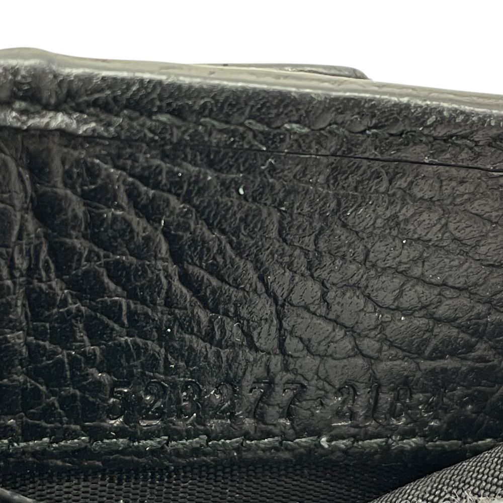 Gucci GG Marmont Trifold Wallet Mini Leather Black Gold Logo Sophisticate — view 9