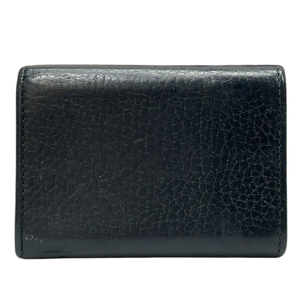 Gucci GG Marmont Trifold Wallet Mini Leather Black Gold Logo Sophisticate — view 2