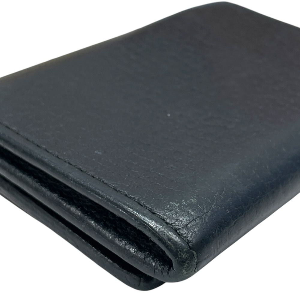 Gucci GG Marmont Trifold Wallet Mini Leather Black Gold Logo Sophisticate — view 4