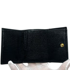 Gucci GG Marmont Trifold Wallet Mini Leather Black Gold Logo Sophisticate — view 7