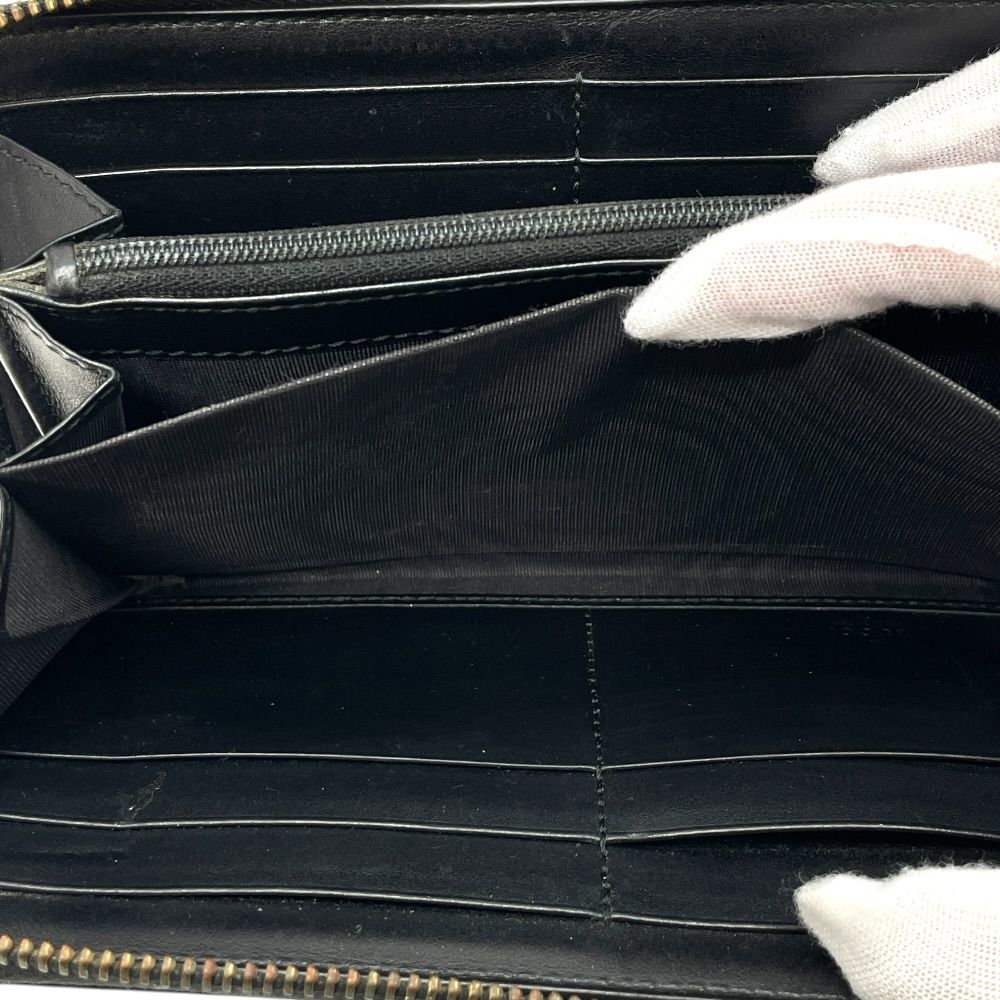 Gucci Wallet Zip Around Logo Leather Black Classic Sophisticated — view 8