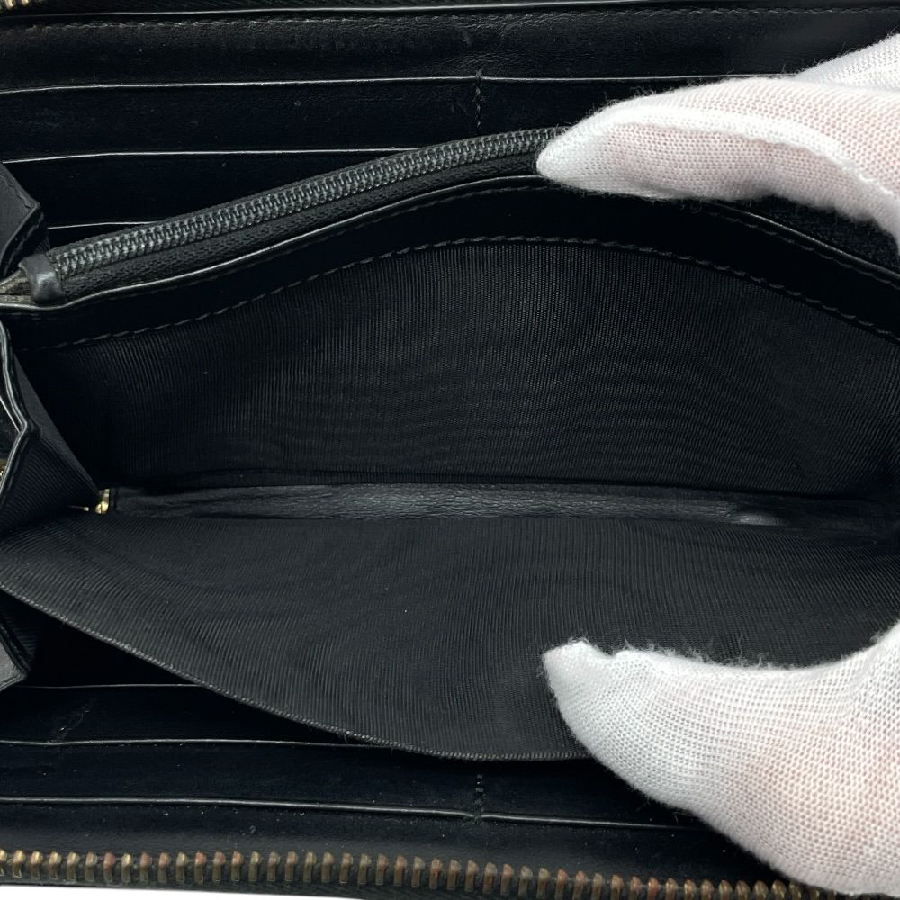Gucci Wallet Zip Around Logo Leather Black Classic Sophisticated — view 7