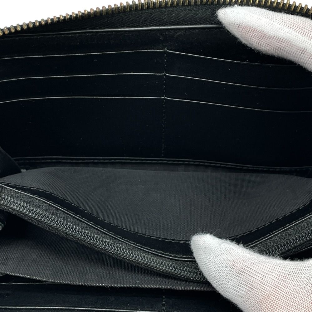 Gucci Wallet Zip Around Logo Leather Black Classic Sophisticated — view 6