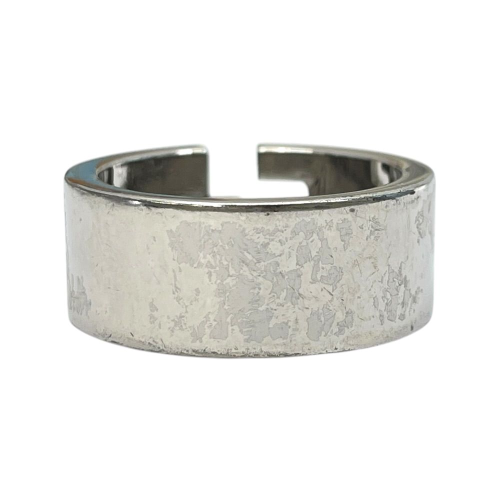 Fendi FF Motif Logo Ring Silver Metal Sophisticated Presence Mode Couple — view 4