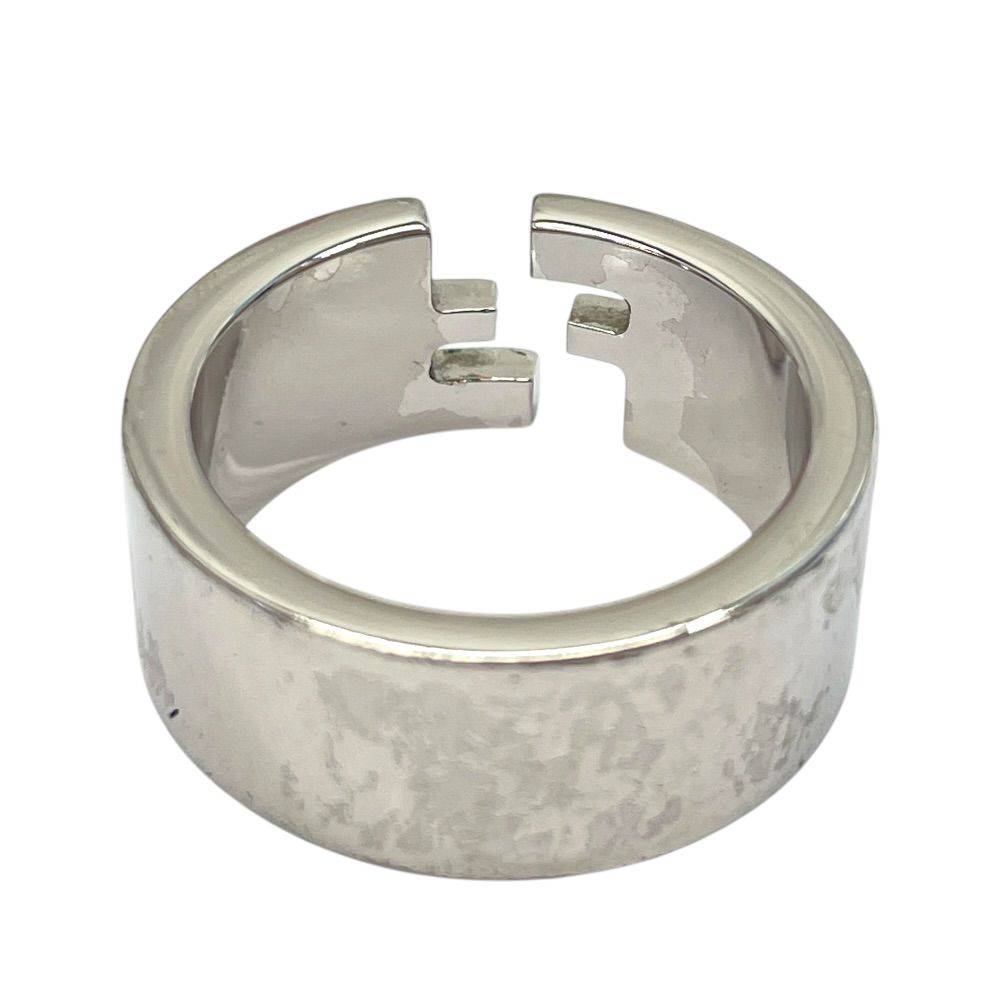 Fendi FF Motif Logo Ring Silver Metal Sophisticated Presence Mode Couple — view 6