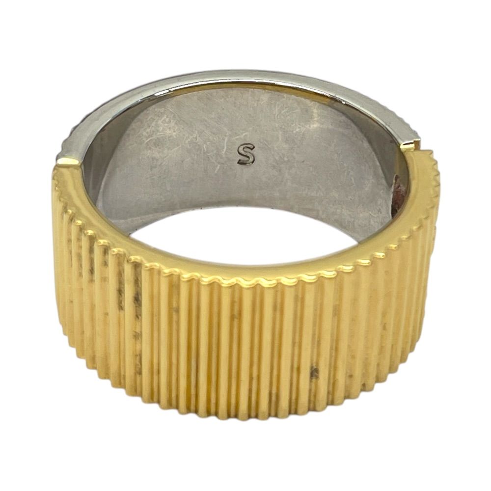 Fendi FF Motif Logo Ring Silver Gold Metal Sophisticated Presence Mode — view 7