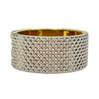 Fendi FF Motif Logo Ring Silver Gold Metal Sophisticated Presence Mode — view 5