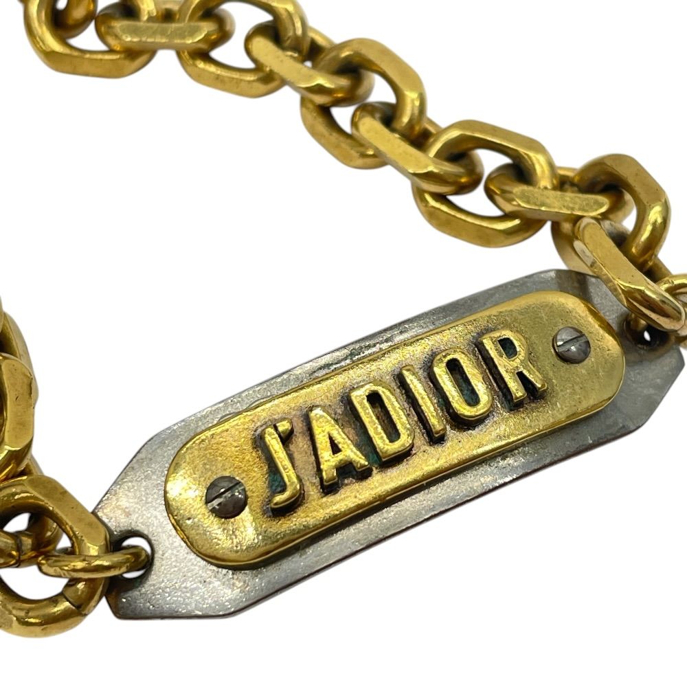 Dior J'adior Chain Plate Bracelet Bangle Logo Gold Glamorous Sophisticati — view 3