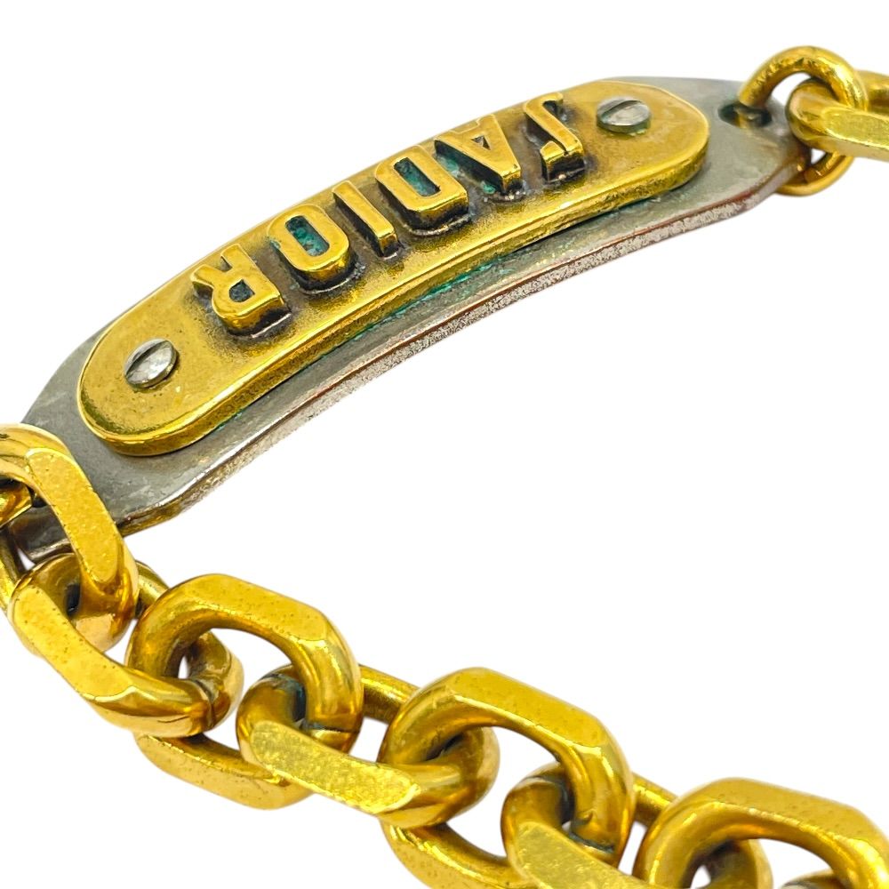 Dior J'adior Chain Plate Bracelet Bangle Logo Gold Glamorous Sophisticati — view 4