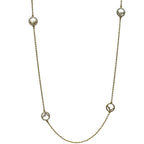 Fendi Is FF Logo Necklace Chain Pendant Gold Rhinestone Gorgeous — view 2