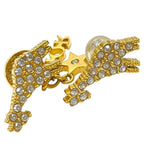Dior Crystal Earrings Giraffe Star Logo Gold Rhinestone Classic Gorgeous — view 2