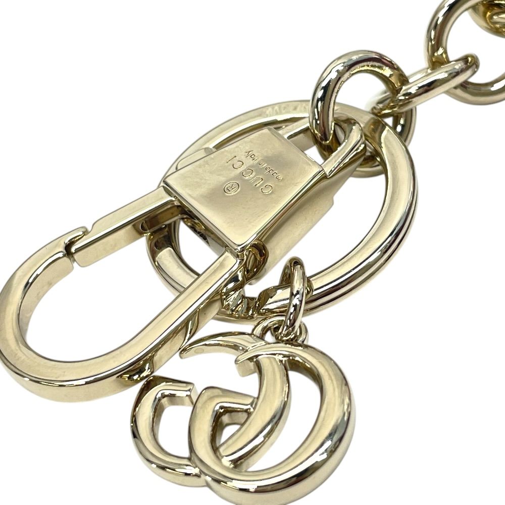 Gucci Besties Charm Key Ring Key Holder Gold Metal Leather Sophisticated — view 7
