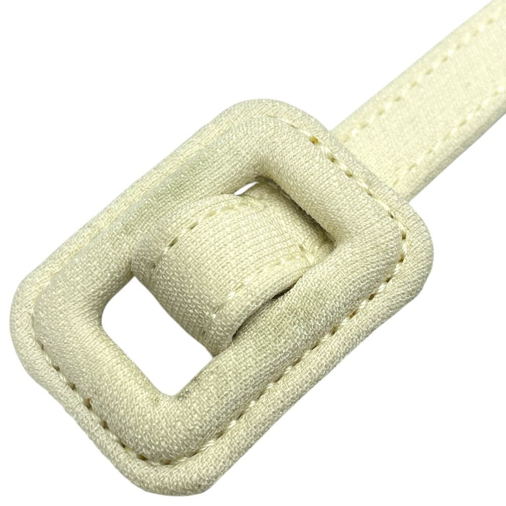 Dior Thin Belt Narrow White Leather Sophisticated Simple Looks Great — view 2