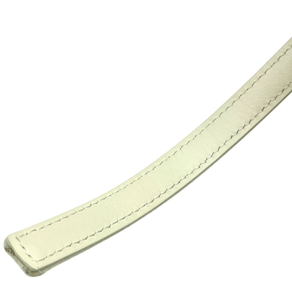 Dior Thin Belt Narrow White Leather Sophisticated Simple Looks Great — view 9
