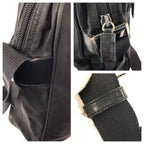 Prada Tessuto Black Silver Nylon Shoulder Bag — view 6
