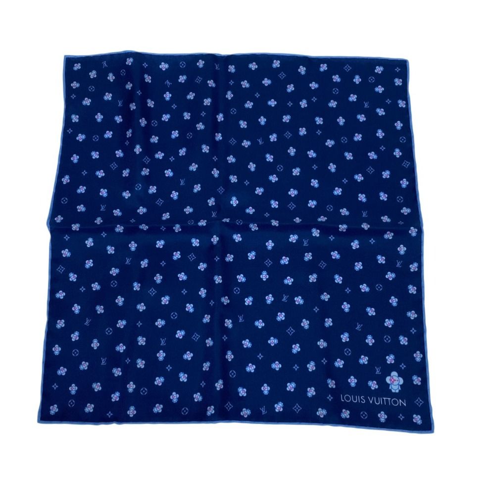 Louis Vuitton Vivienne Swing Handkerchief Scarf Chief Navy — view 2