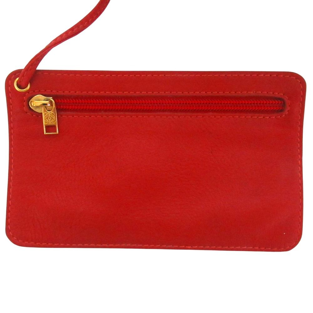 Loewe Vintage Anton Leather Backpack Red Gold — view 8