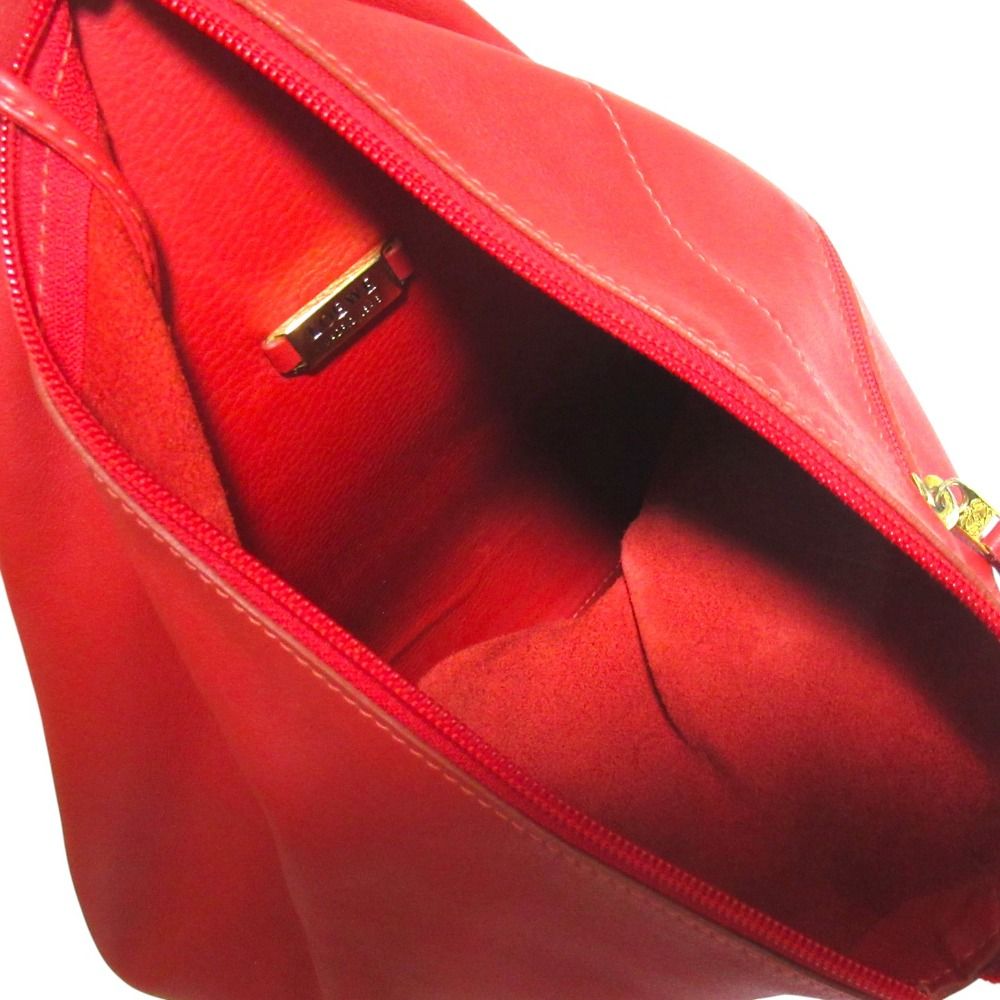 Loewe Vintage Anton Leather Backpack Red Gold — view 7