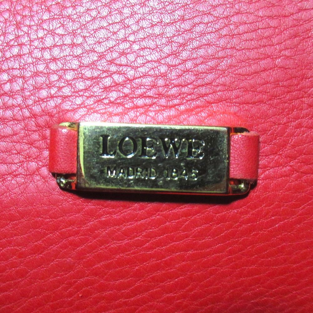Loewe Vintage Anton Leather Backpack Red Gold — view 9