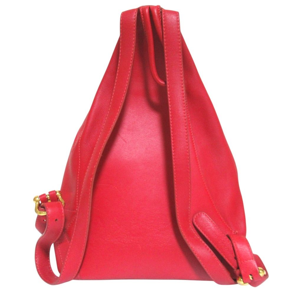 Loewe Vintage Anton Leather Backpack Red Gold — view 2