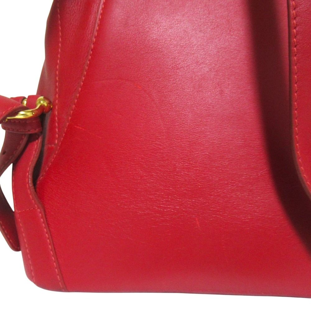 Loewe Vintage Anton Leather Backpack Red Gold — view 5