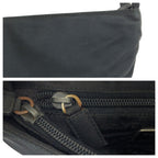 Prada Tessuto Black Silver Nylon Tote Shoulder Bag — view 6