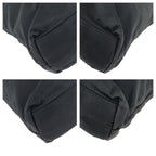 Prada Tessuto Black Silver Nylon Tote Shoulder Bag — view 3