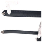 Bottega Veneta Intrecciato 95 38 Black Silver Leather Belt — view 5