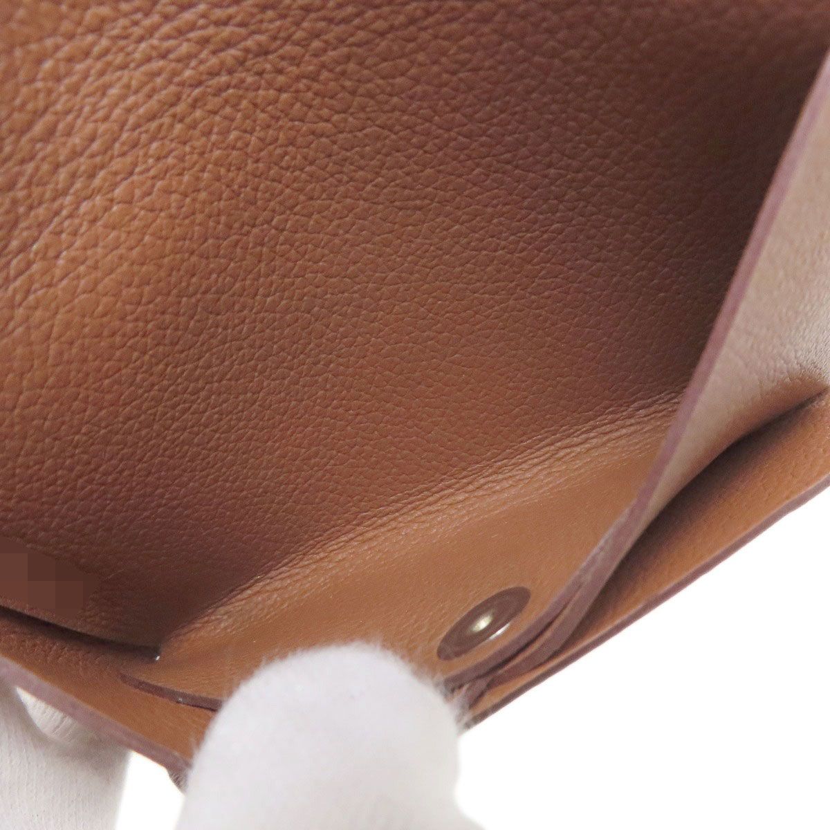 Hermes Calvi Duo Silver Card Case Calf — view 5