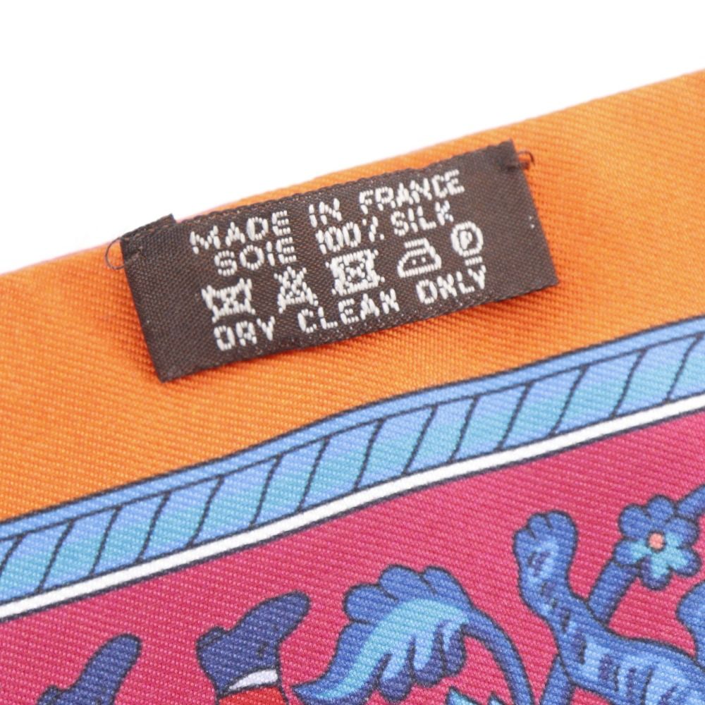 Hermes Maxi Twill Indian Hunting Chasse en Inde Silk Red Scarf — view 6