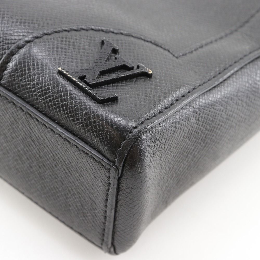 Louis Vuitton Vertical Tote 2-Way Shoulder Taiga Black Handbag — view 5