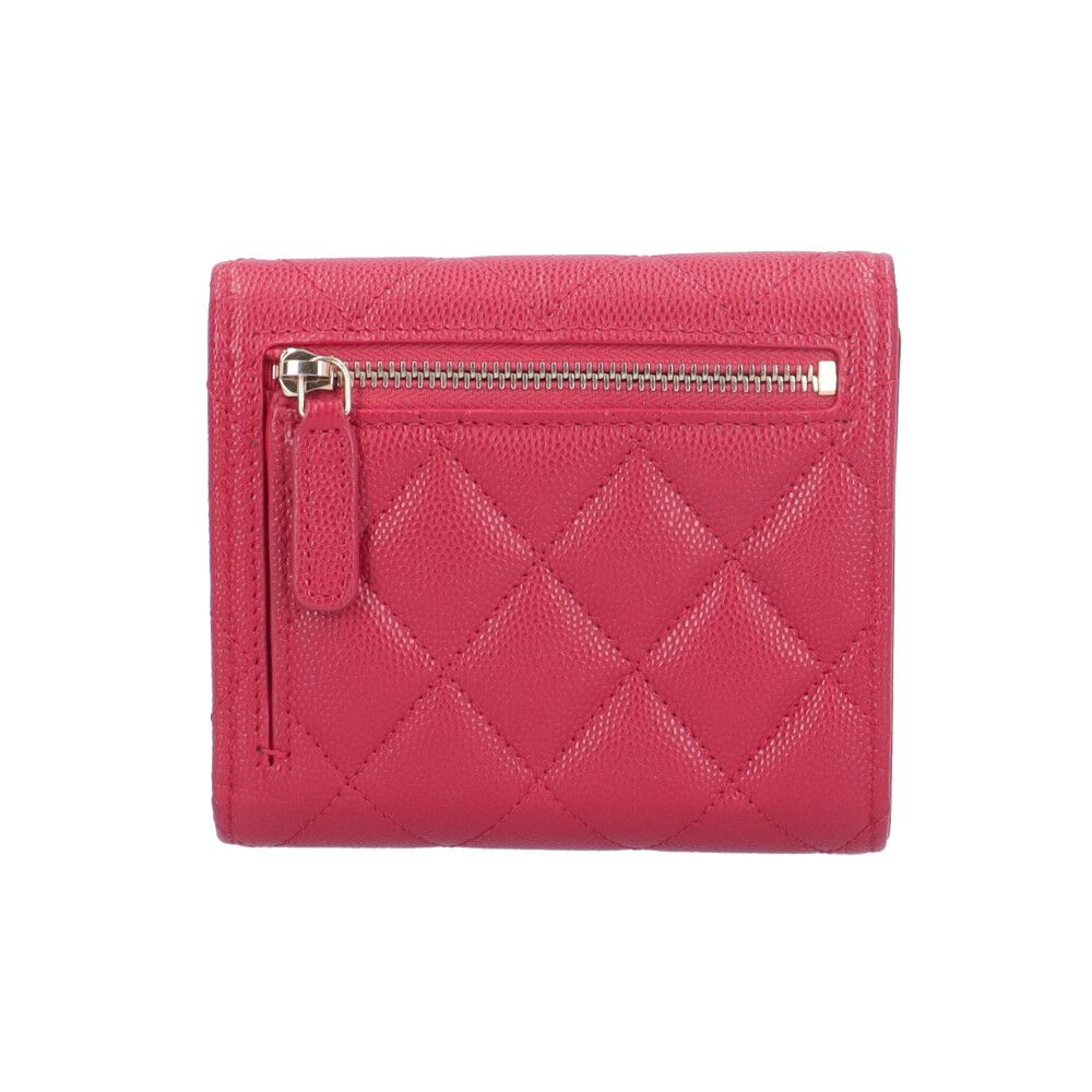 Chanel Quilted Trifold Wallet Caviar Leather — view 2