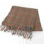 Dior Plaid 100% Lambswool Scarf Brown High — view 2