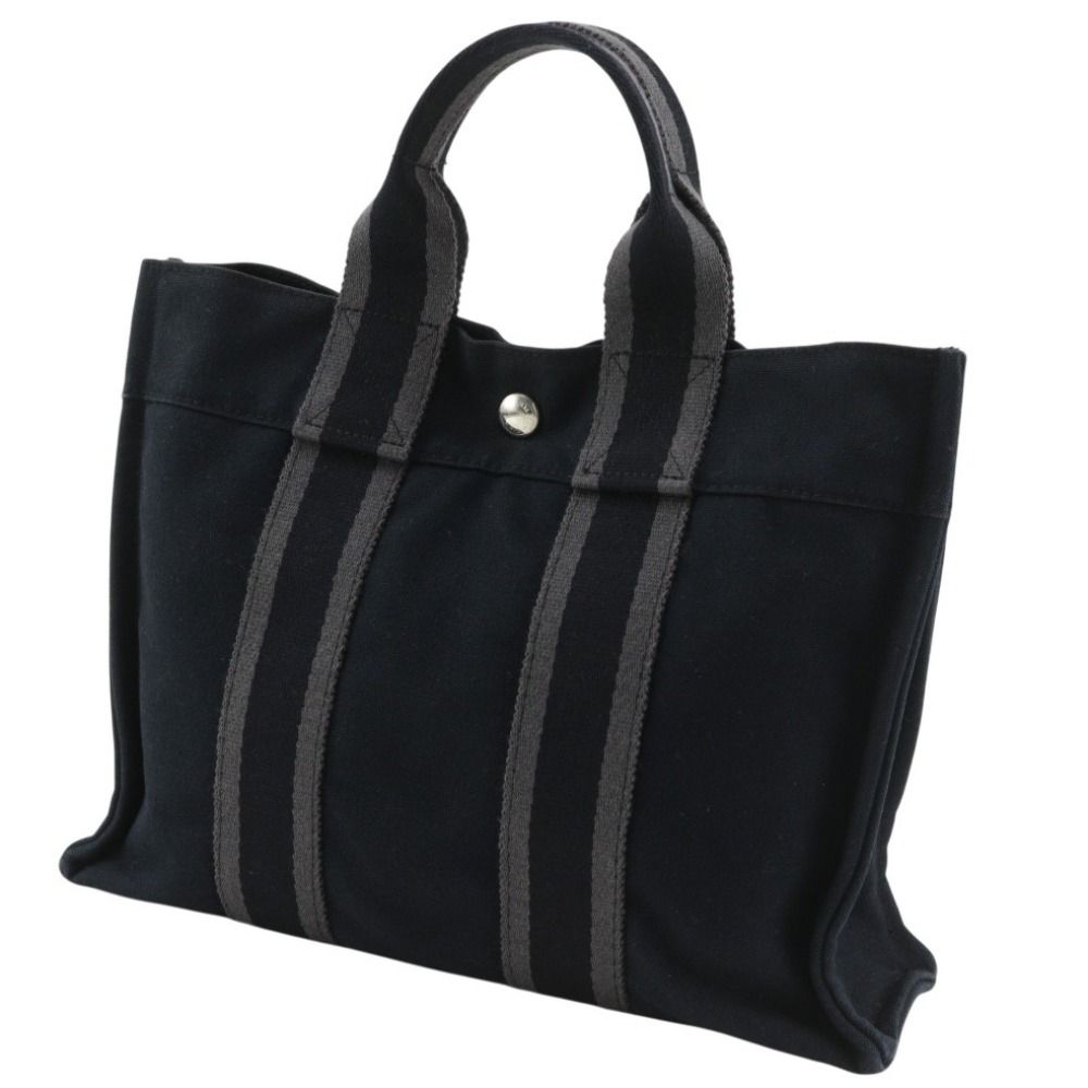 Hermes Fourre Tout PM Canvas Black Handbag — view 2