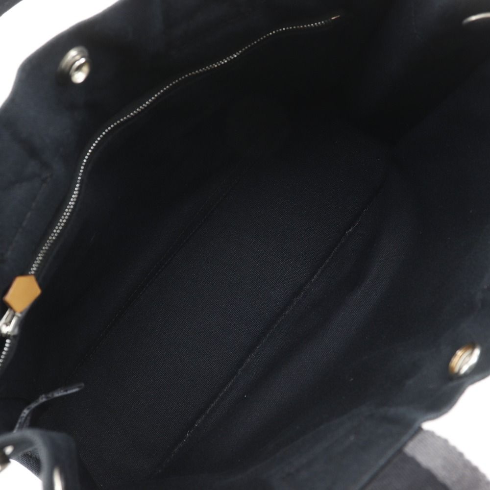 Hermes Fourre Tout PM Canvas Black Handbag — view 6