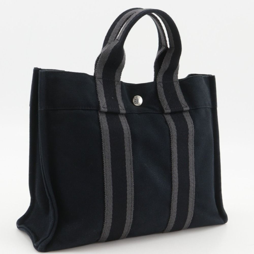 Hermes Fourre Tout PM Canvas Black Handbag — view 3