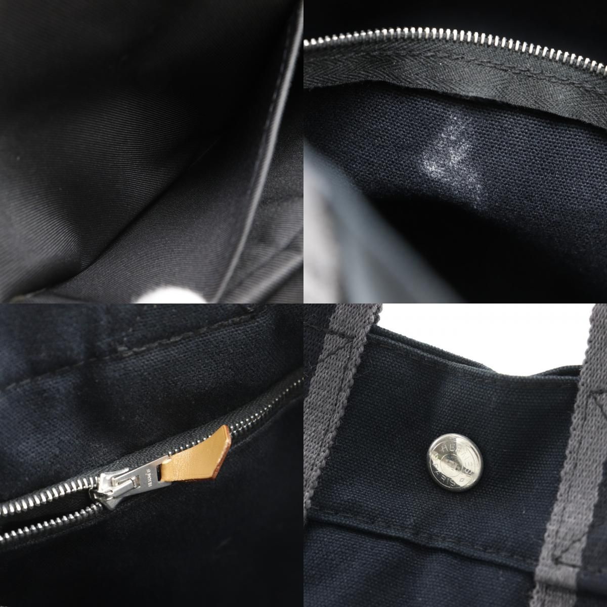 Hermes Fourre Tout PM Canvas Black Handbag — view 9