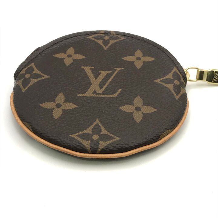 Louis Vuitton Monogram Porte Monnaieron Round Coin Purse Wallet — view 3