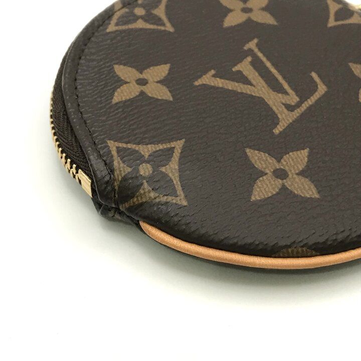 Louis Vuitton Monogram Porte Monnaieron Round Coin Purse Wallet — view 4