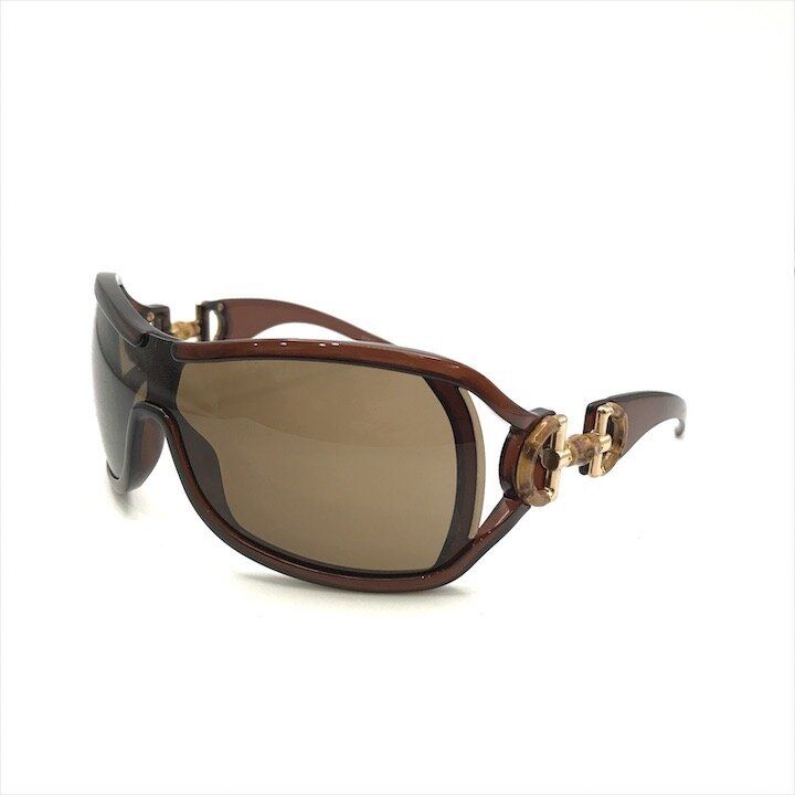 Gucci Bamboo Motif Sunglasses Eyewear Brown with Case — view 3