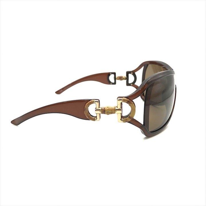 Gucci Bamboo Motif Sunglasses Eyewear Brown with Case — view 5