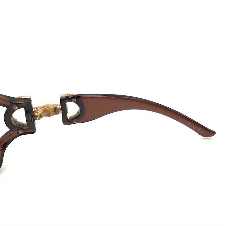 Gucci Bamboo Motif Sunglasses Eyewear Brown with Case — view 9