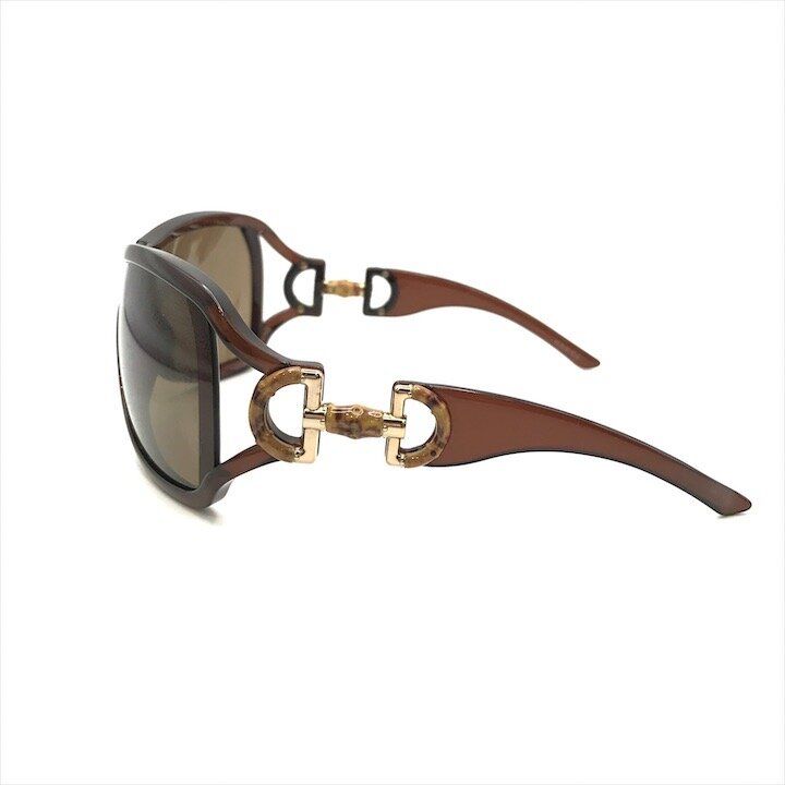 Gucci Bamboo Motif Sunglasses Eyewear Brown with Case — view 4